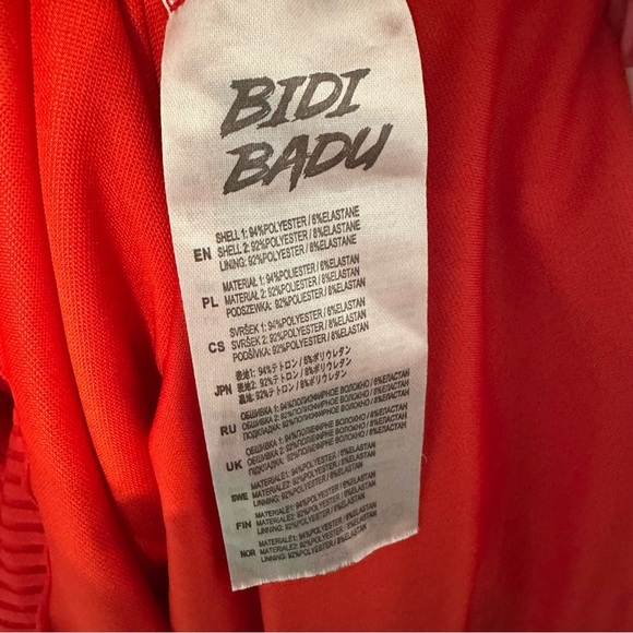 Bidi Badu Tennis Dress Mini Athletic Sporty Red Pink Pleated Summer Size Medium - Picture 6 of 7